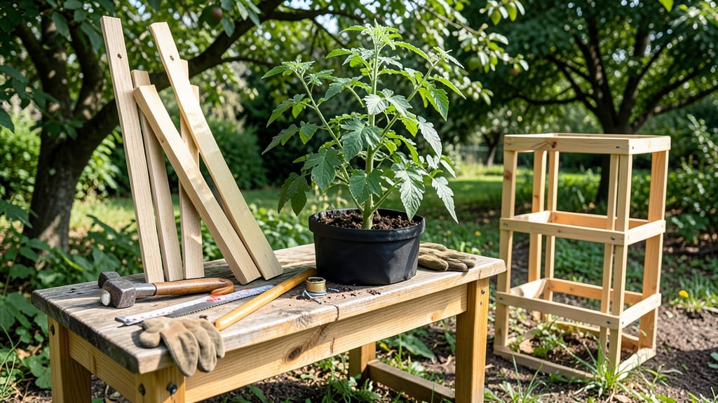 How to Build Wood Tomato Cages: Sturdy Trellis With No Nails or Screws