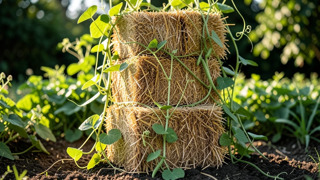 Straw and Twine Vertical Garden