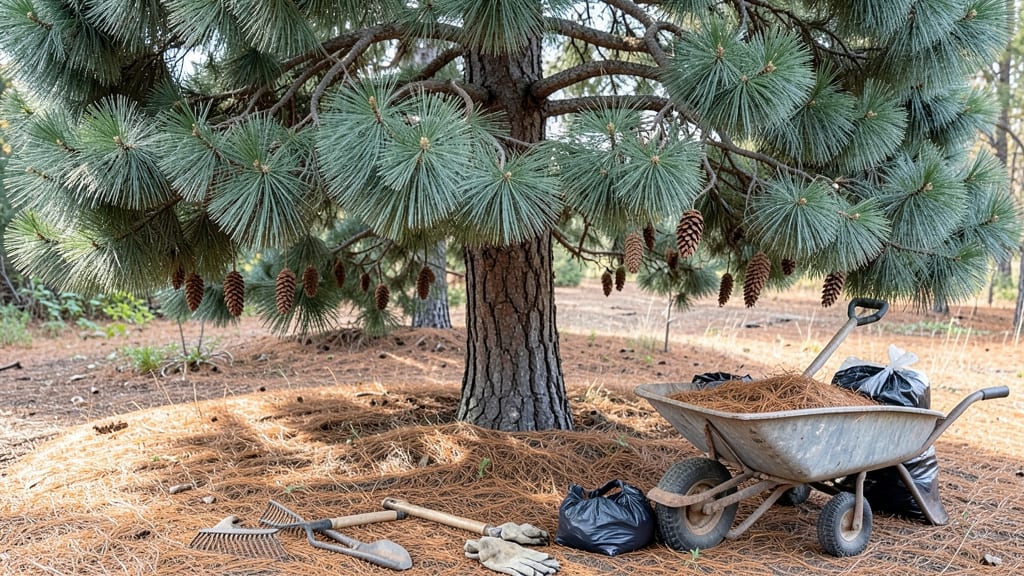 How to Get Rid of Pine Needles in Yard: Heat-Based Clearance With a Lawn Mower