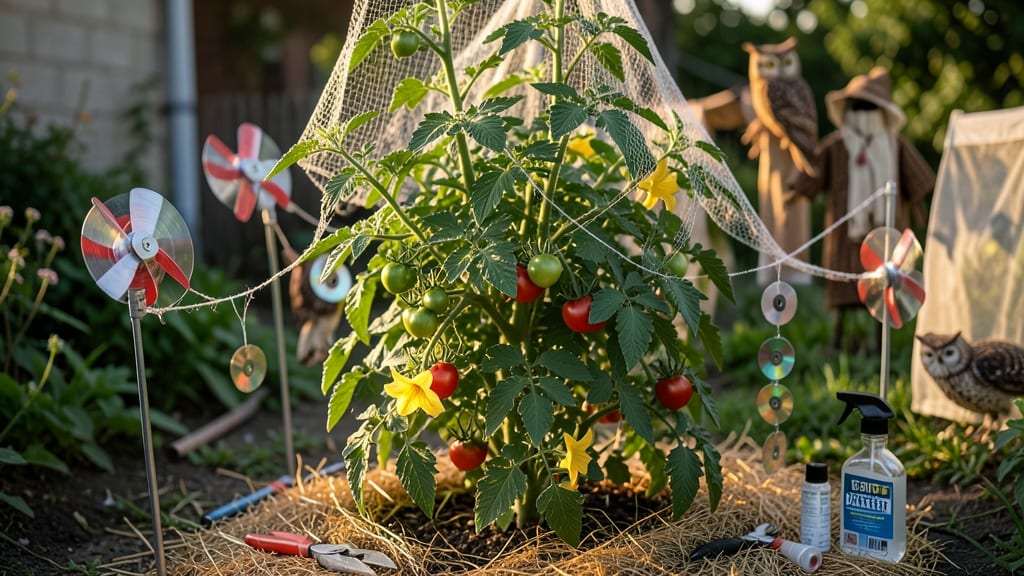 How to Keep Birds Off of Tomato Plants: Coffee Ground Barrier That Confuses Pests Away