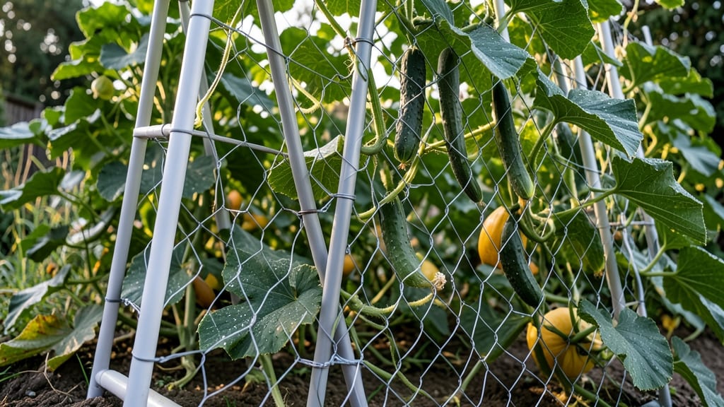 PVC Pipe and Chicken Wire Frame